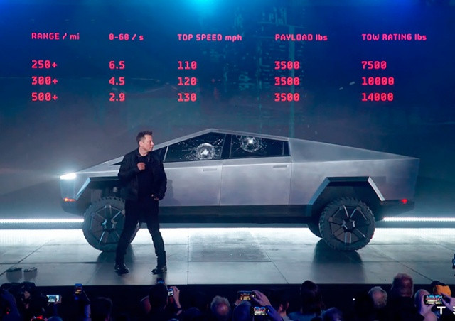 Илон Маск представил пикап Tesla Cybertruck